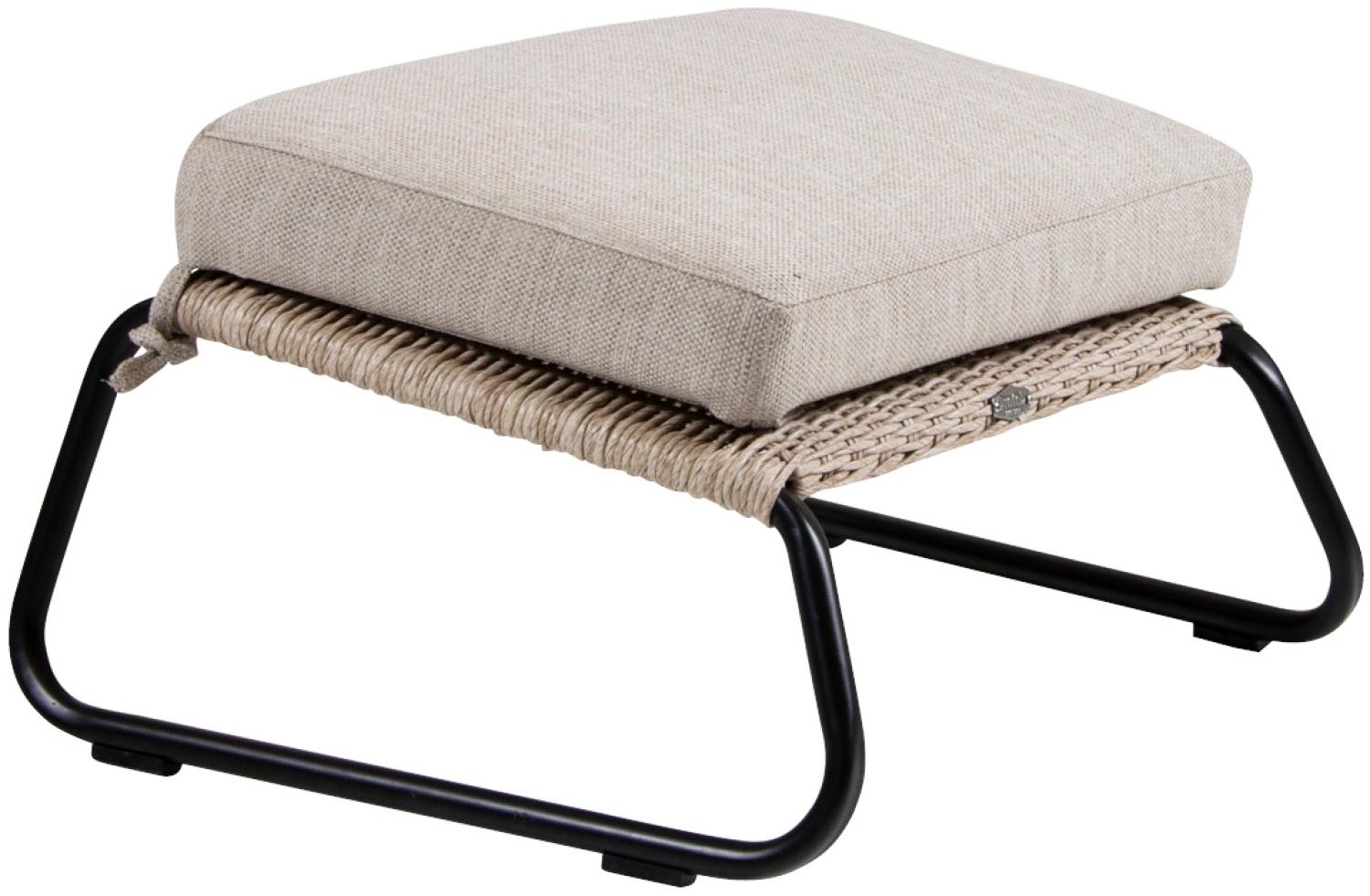 Fußhocker Midway aus Rattan, Beige Bild 1