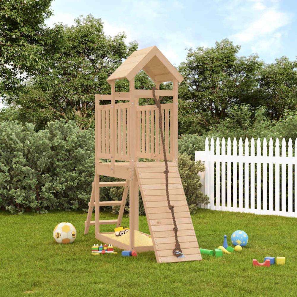 vidaXL Spielturm mit Kletterwand Massivholz Kiefer 3155867 Bild 1