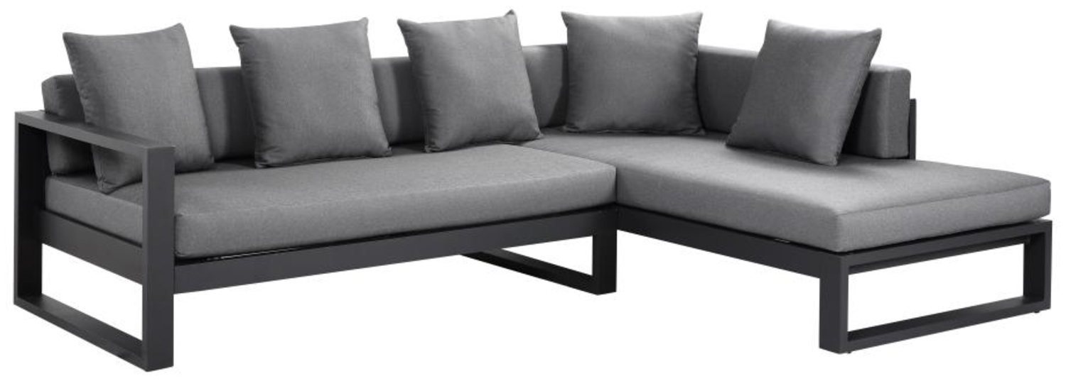 Vente-unique - Garten-Ecksofa - Aluminium - Anthrazit - MOLOKAI von MYLIA Bild 1