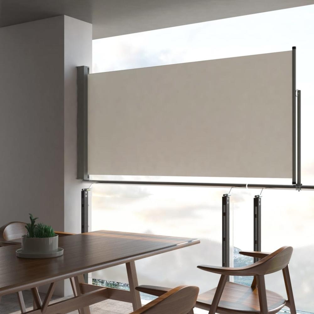 vidaXL Ausziehbare Seitenmarkise 120x300 cm Creme 45188 Bild 1