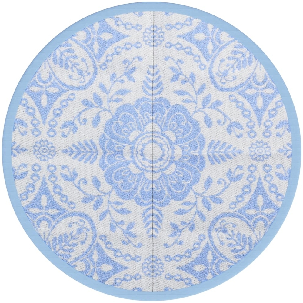 vidaXL Outdoor-Teppich ARAKIL Baby Blau Ø120 cm PP 368498 Bild 1