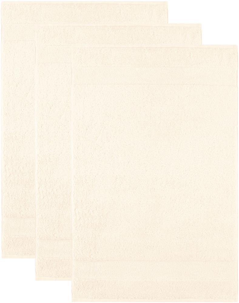 Villeroy & Boch Gästetuch, 3er Pack - One, Walkfrottier, Handtuch, Baumwolle Creme 30x50 cm Bild 1