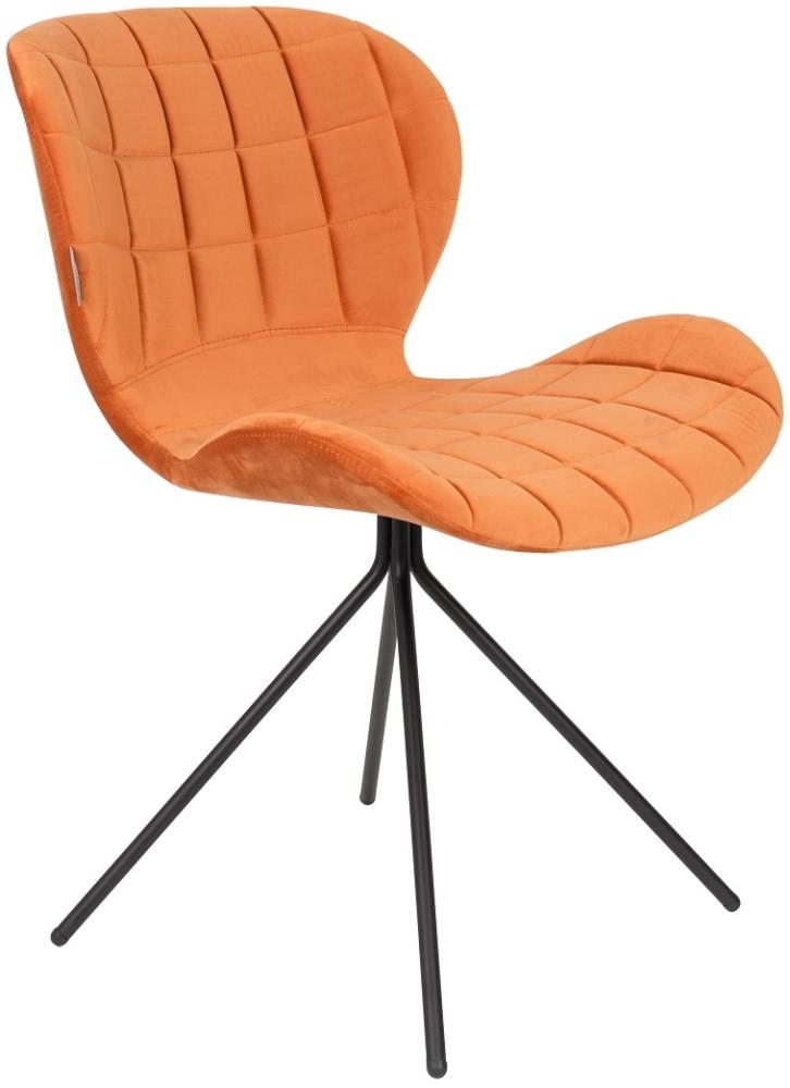 Stuhl - OMG velvet - Orange Bild 1