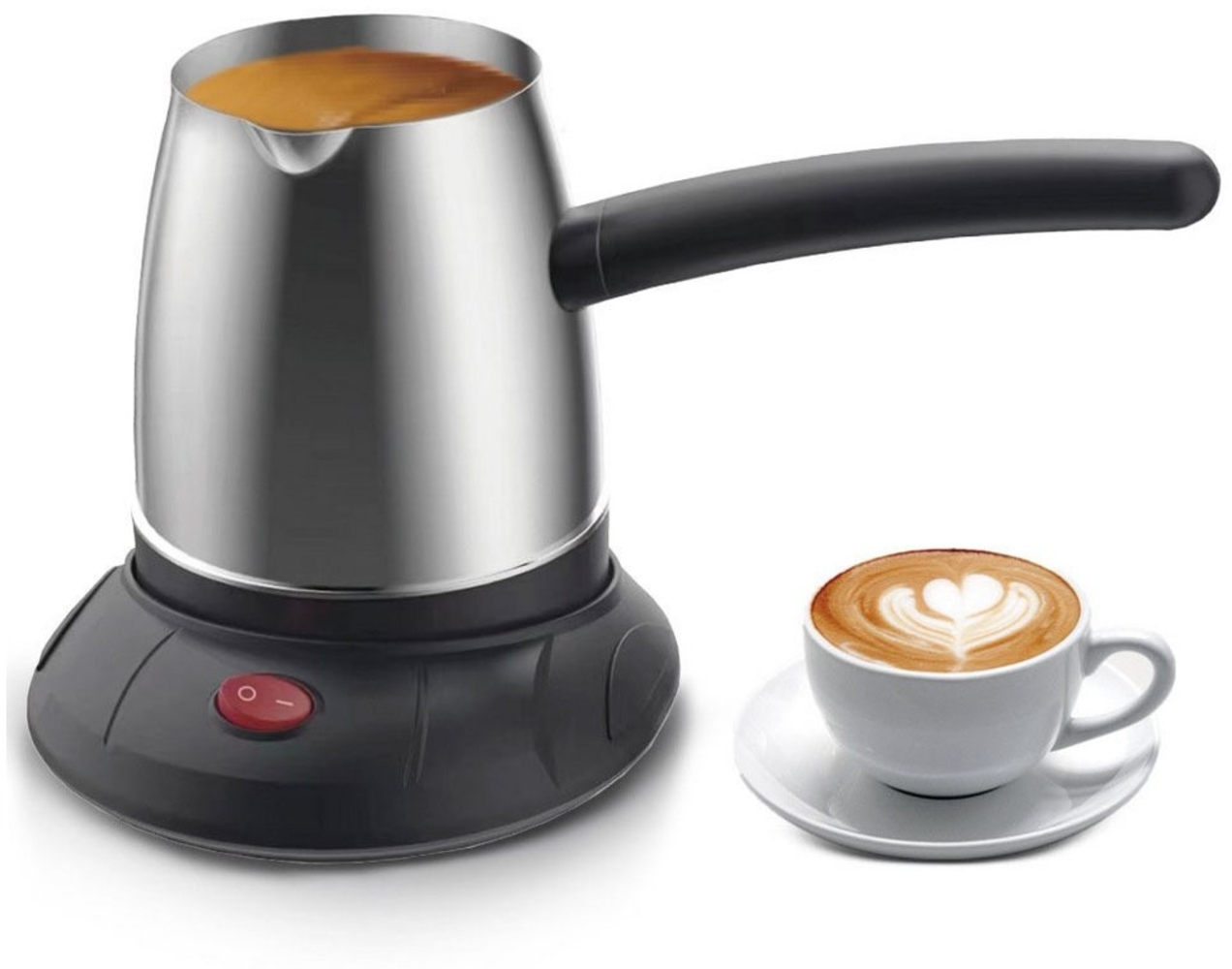 ibettertec Kaffeekanne Türkische Kaffeemaschine,Elektrische Kaffeekanne, (Elektrische Türkische Kaffeekanne,Waschbare Kaffeekanne), Für Mocca & Tee,Zuhause,Büro,Reisen Bild 1