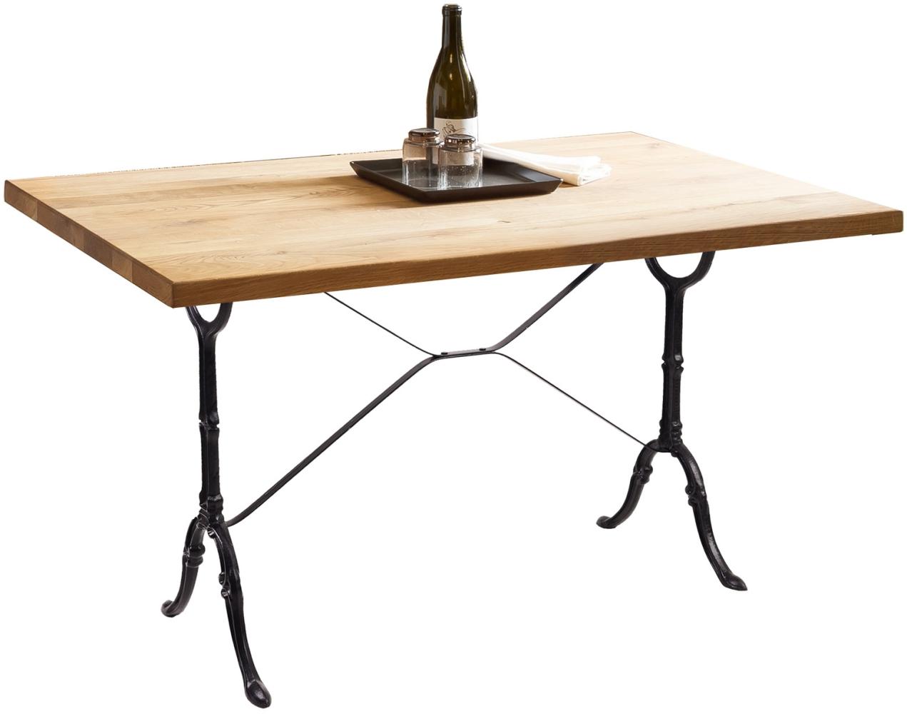 Sit Möbel Tisch 120x65 cm L = 120 x B = 65 x H = 72 cm Platte natur, Gestell schwarz Bild 1