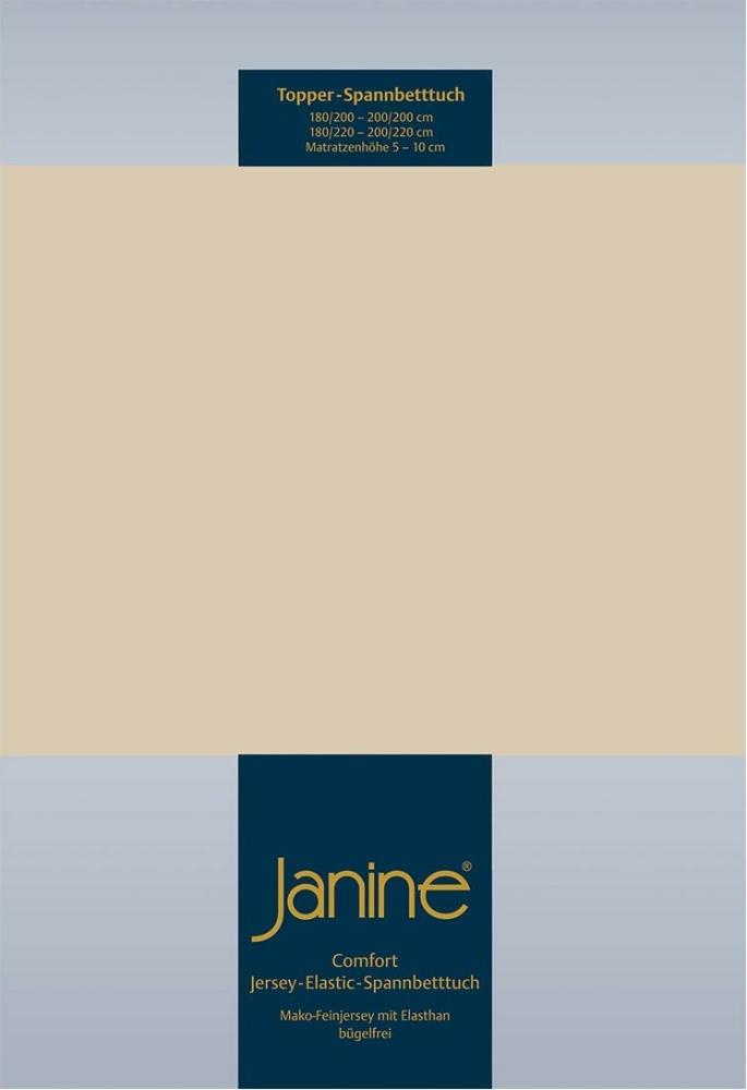 Janine Topper Comfort Jersey Spannbetttuch|180x200 cm - 200x220 cm| sandJanine Topper Comfort Jersey Spannbetttuch Bild 1