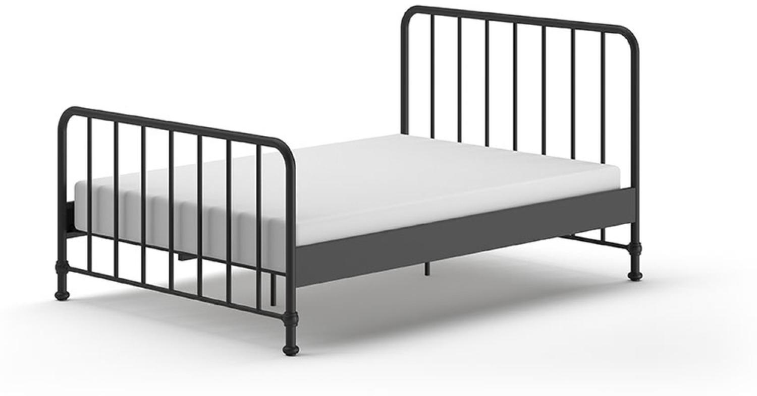 Jugendbett aus Metall in Farbe Weiß matt 147 x 110 x 207 cm Bild 1