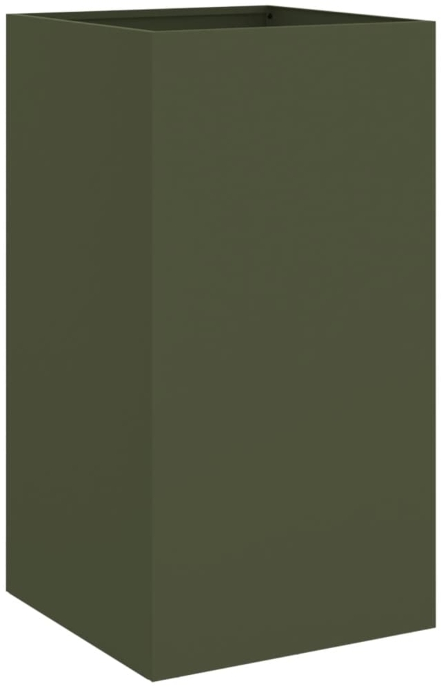vidaXL Pflanzkübel Olivgrün 42x38x75 cm Stahl 841580 Bild 1