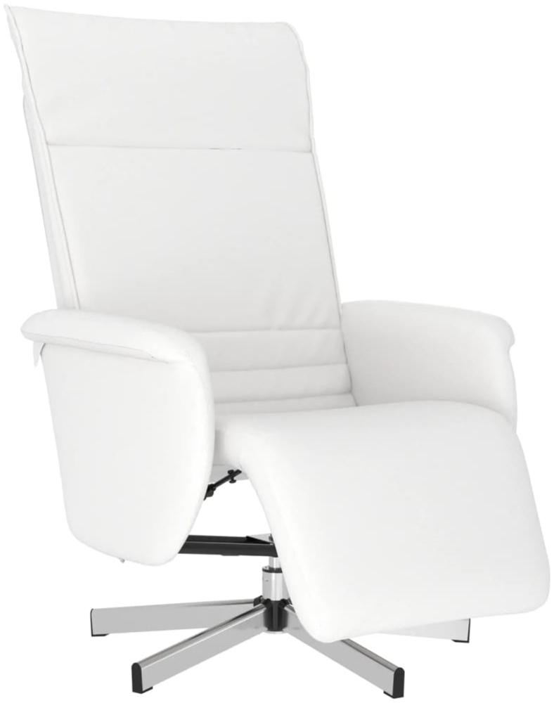 vidaXL Relaxsessel mit Fußteil Weiß Kunstleder 356646 Bild 1