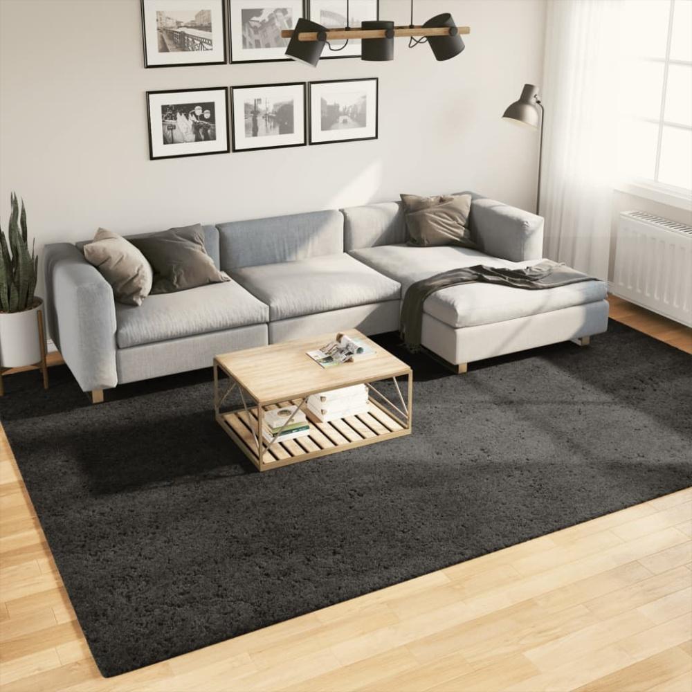 vidaXL Teppich ISTAN Hochflor Glänzend Anthrazit 240x340 cm Bild 1