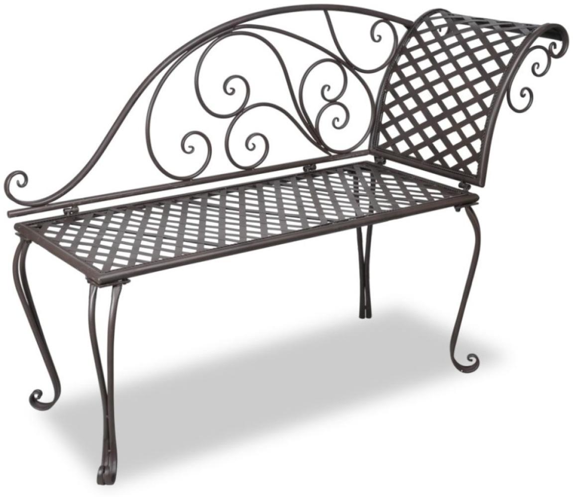 vidaXL Garten-Chaiselongue 128 cm Stahl Antik Braun 40717 Bild 1