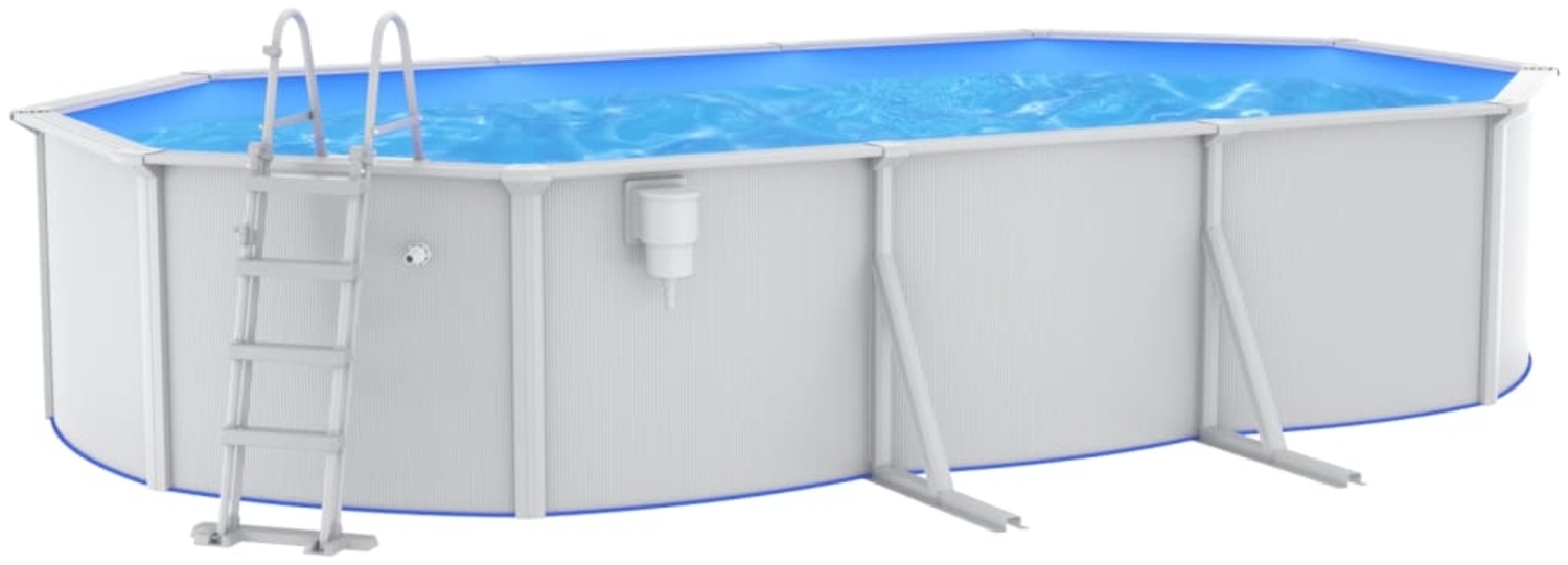 vidaXL Pool mit Sicherheitsleiter, 610x360x120 cm Bild 1