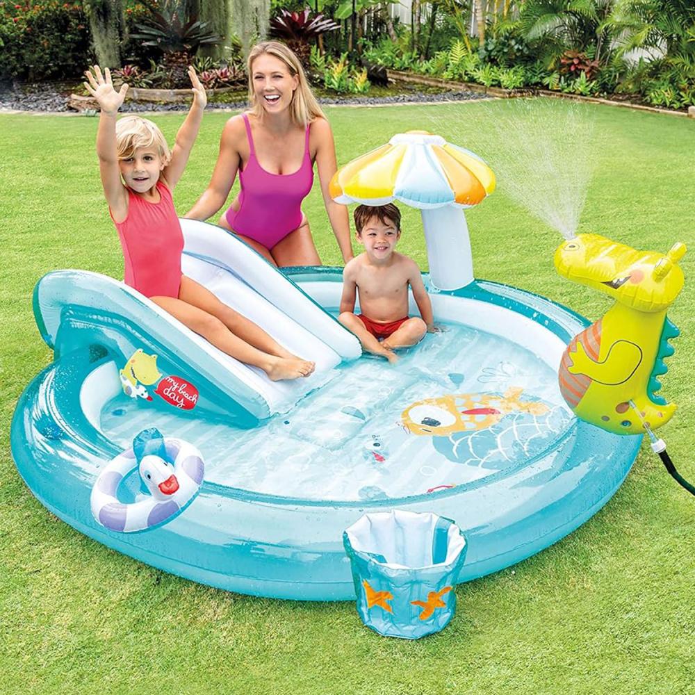 INTEX Gator Play Center Swimming Pool Planschbecken Kinderpool 201 x 170 x 84 cm Bild 1