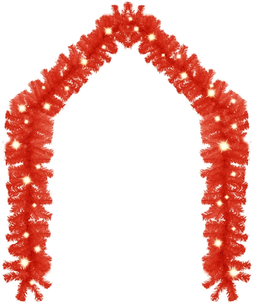 vidaXL Weihnachtsgirlande mit LED 5 m Rot 329195 Bild 1
