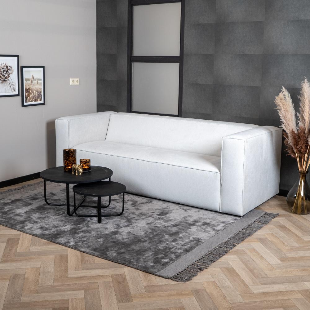 Bronx71 Sofa 3-Sitzer Memphis Stoff off white Bild 1