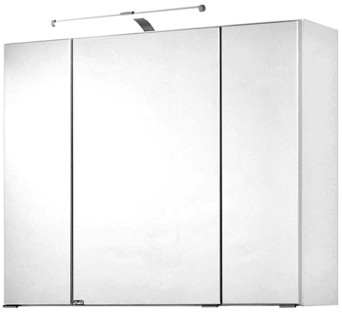 Spiegelschrank 80cm weiß PADUA-03 LED-Aufbauleuchte, B/H/T 80/64/20 cm Bild 1