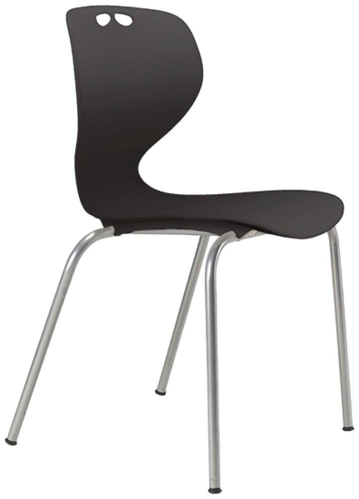 Stuhl Rio türkisfarbener Sitz mit aluminiumgrauem Gestell Bild 1