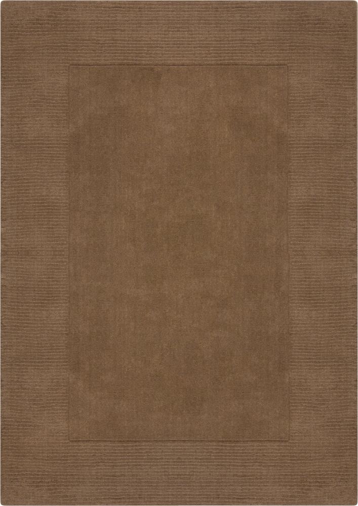 Kadima Design Handgewebter Wollteppich mit feinen Randdetails, "Mole". Farbe: Braun, 160x230 cm Bild 1