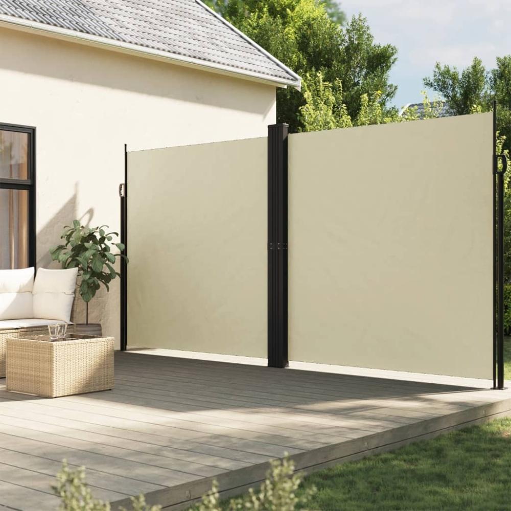 vidaXL Seitenmarkise Ausziehbar Creme 220x1200 cm 4004865 Bild 1