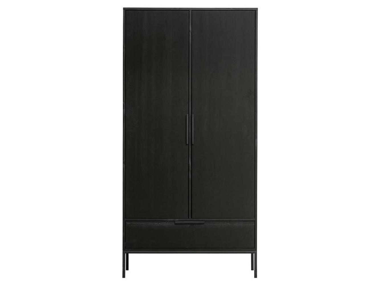 Kleiderschrank Adam Türen / Schublade, Schwarz Bild 1