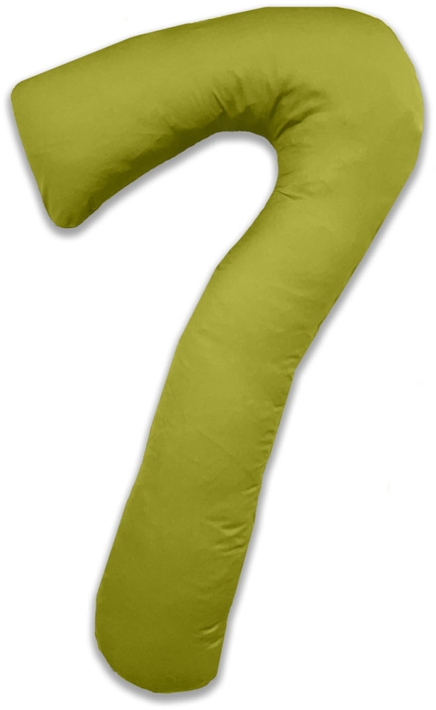 Mako-Satin Seitenschläferkissen Bezug uni / einfarbig grün für Theraline my 7 Kissen Bild 1