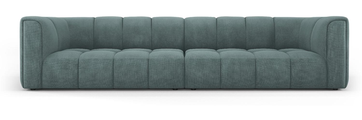 Micadoni Modulares Sofa Serena 4-Sitzer Strukturierter Stoff Meergrün Bild 1