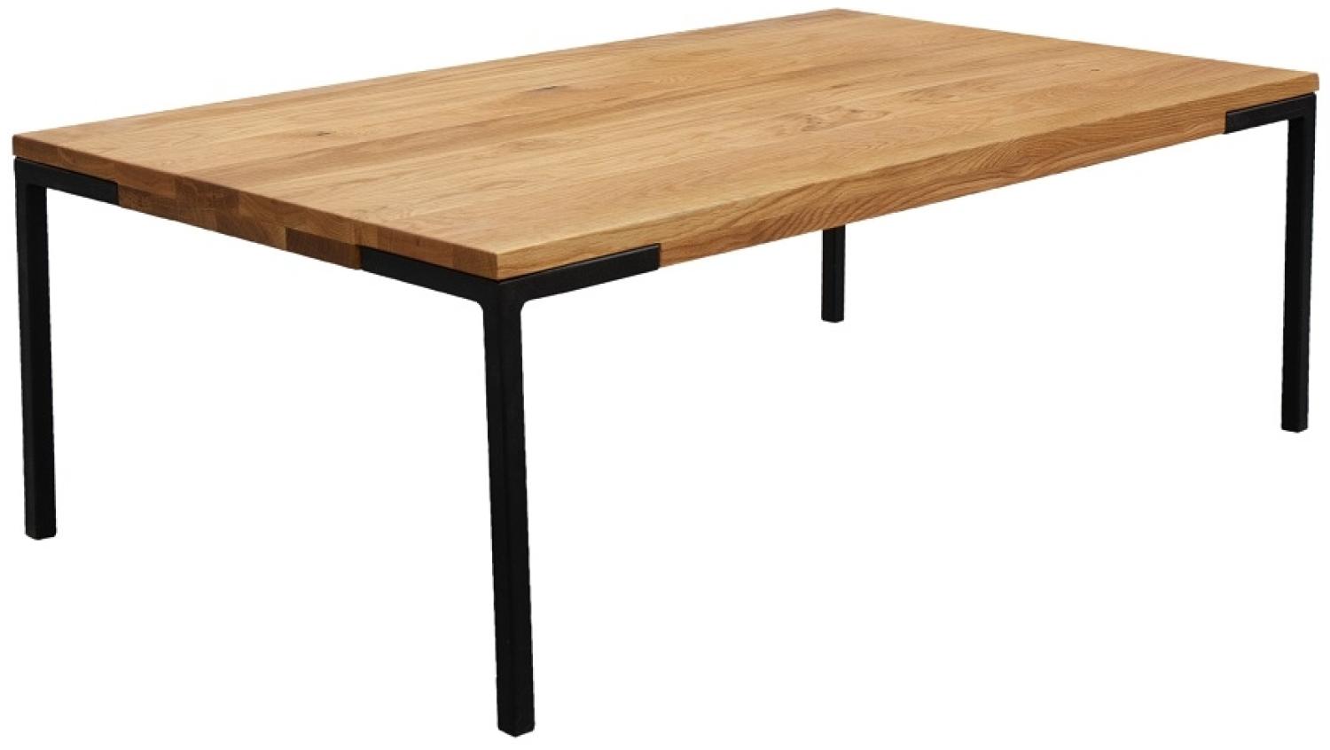 Couchtisch 100x60 cm 'Avallon' Wildeiche & Metall schwarz Bild 1