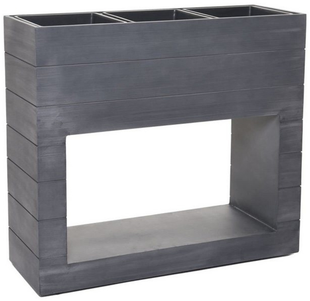 VIVANNO Pflanzkübel Holz META Kasten - Grau Maserung (1 St), 84x30x75 cm Bild 1