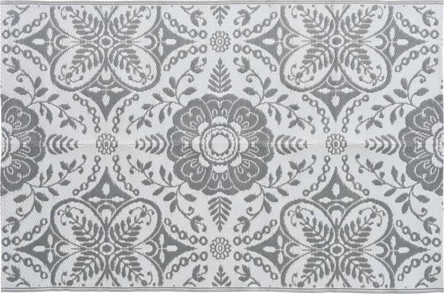 vidaXL Outdoor-Teppich ARAKIL Hellgrau 120x180 cm PP 310449 Bild 1