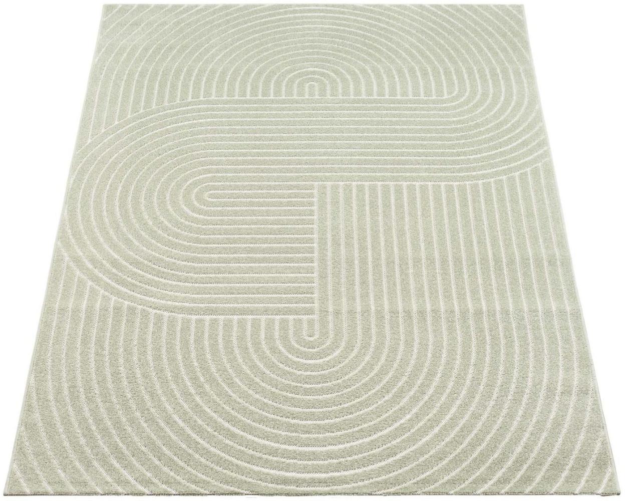 TaraCarpet Teppich TaraCarpet Zen Modern fürs Wohnzimmer Schlafzimmer und Outdoorteppich, rechteckig, Höhe: 5 mm, In&Outdoor Teppich hoch-tief 3D grün Wohnzimmer Schlafzimmer 80x150 Bild 1