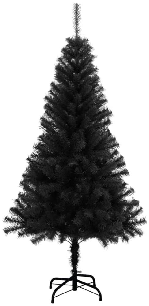 vidaXL Künstlicher Weihnachtsbaum mit Ständer Schwarz 120 cm PVC 329179 Bild 1