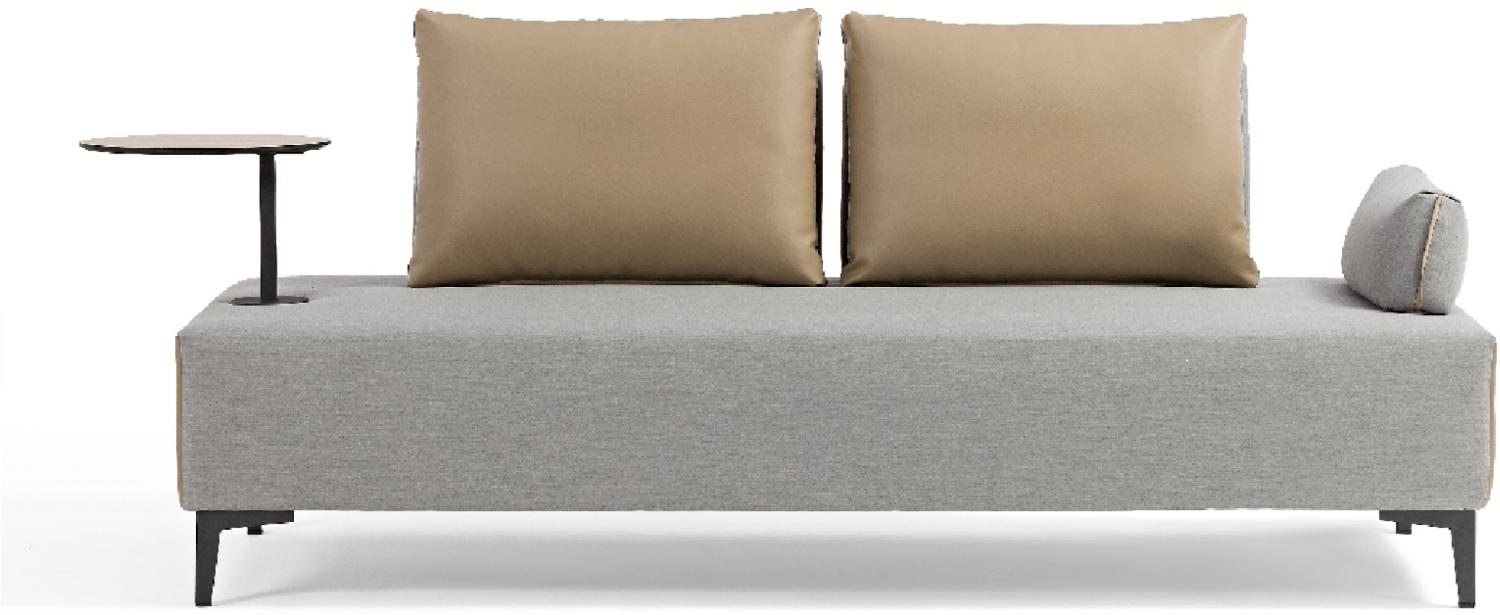 Inko Multifunktions-Sofa Lavacca light grey/caramell variables Loungesofa Outdoorsofa 200x85x42/80 c Bild 1