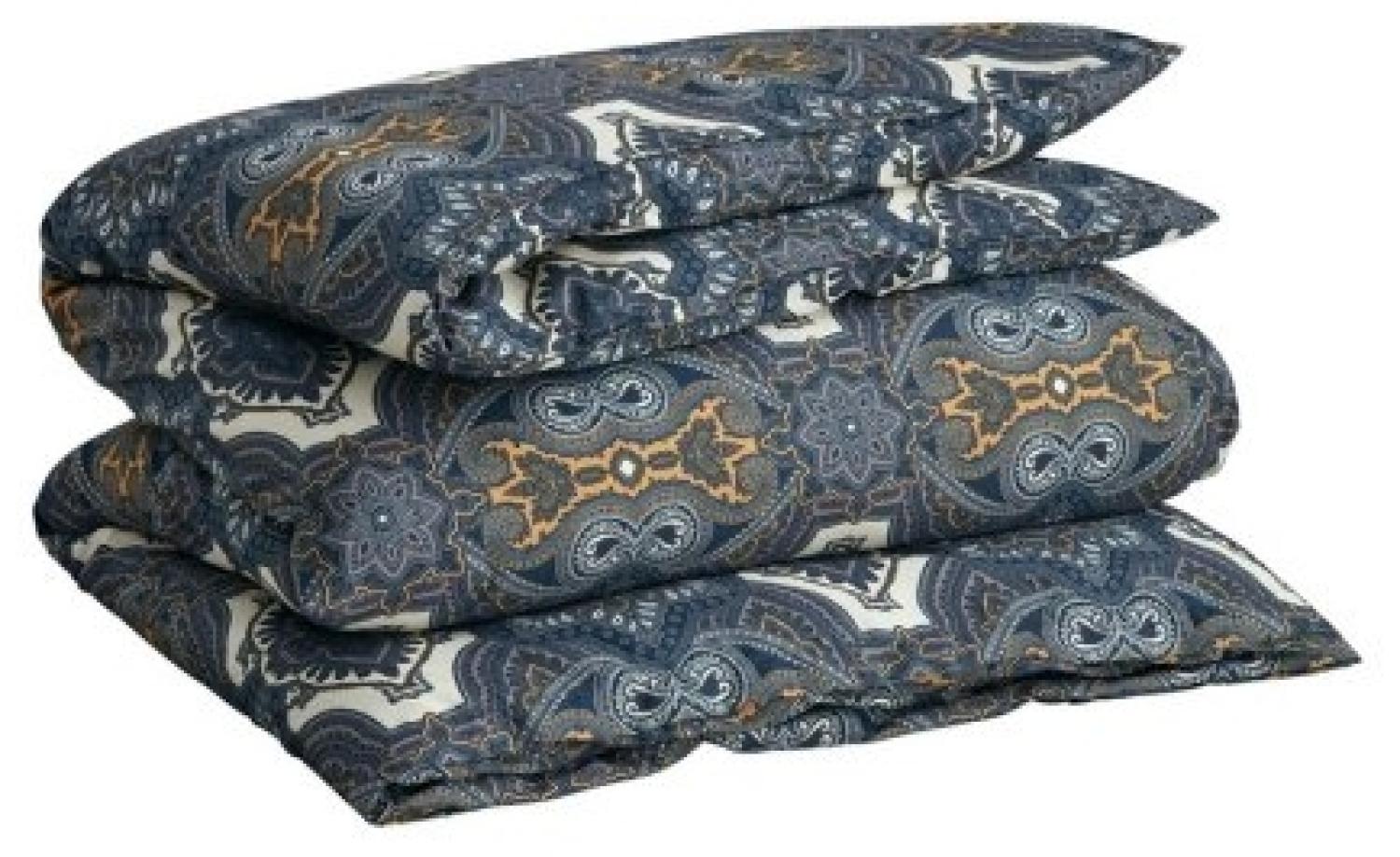 Gant Home Einzelbettbezug mit Reißverschluss Medaillon Paisley Sateen Blue (155x220 cm) 851030102-431-155x220 Bild 1