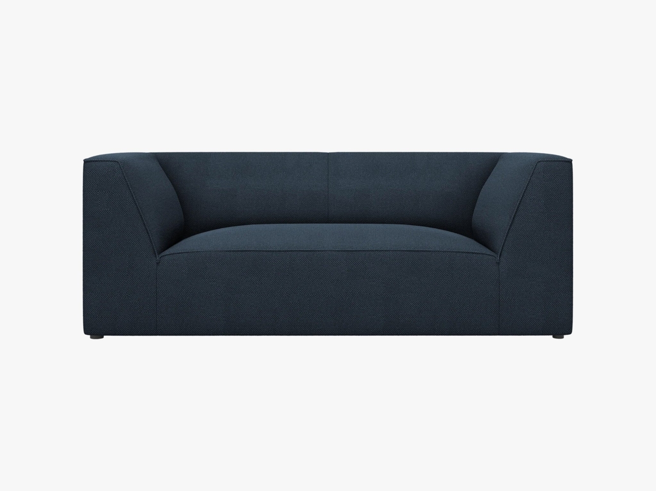 Micadoni Sofa Ruby 2-Sitzer Strukturierter Stoff Ottawa Marineblau Bild 1