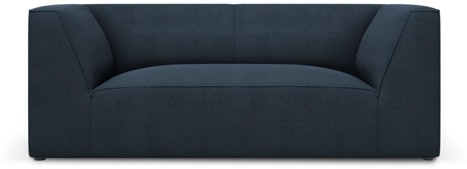 Micadoni 2-Sitzer Sofa Ruby | Bezug Navy Blue | Beinfarbe Black Plastic Bild 1