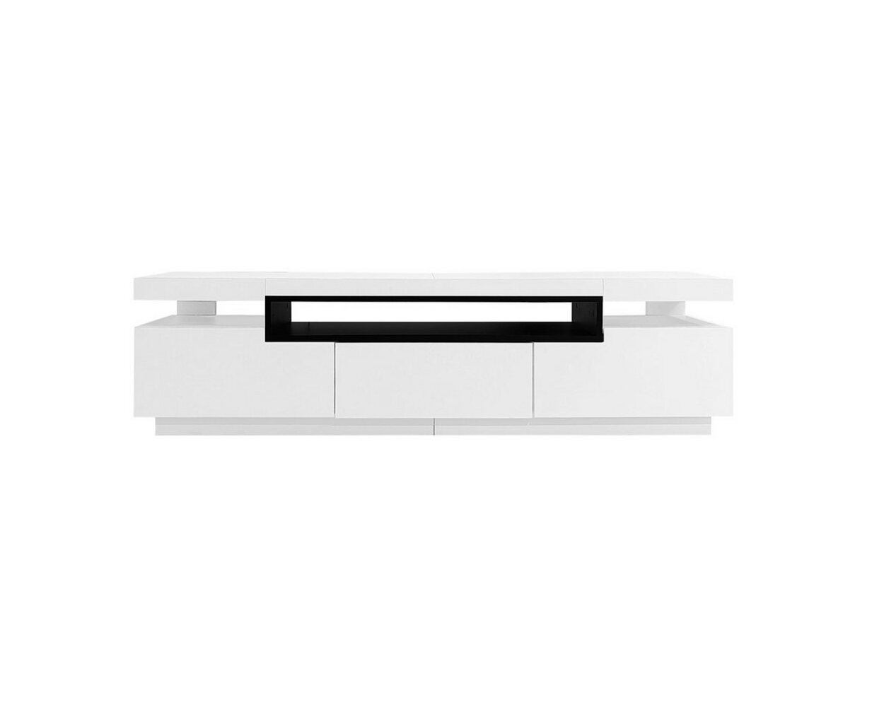 XDeer TV-Schrank TV-Schrank mit 16 Farben LED-Beleuchtung und 3 Schubladen TV-Tisch TV-Ständer Platz für 70-79 Zoll Fernseher 160x39x42cm Bild 1