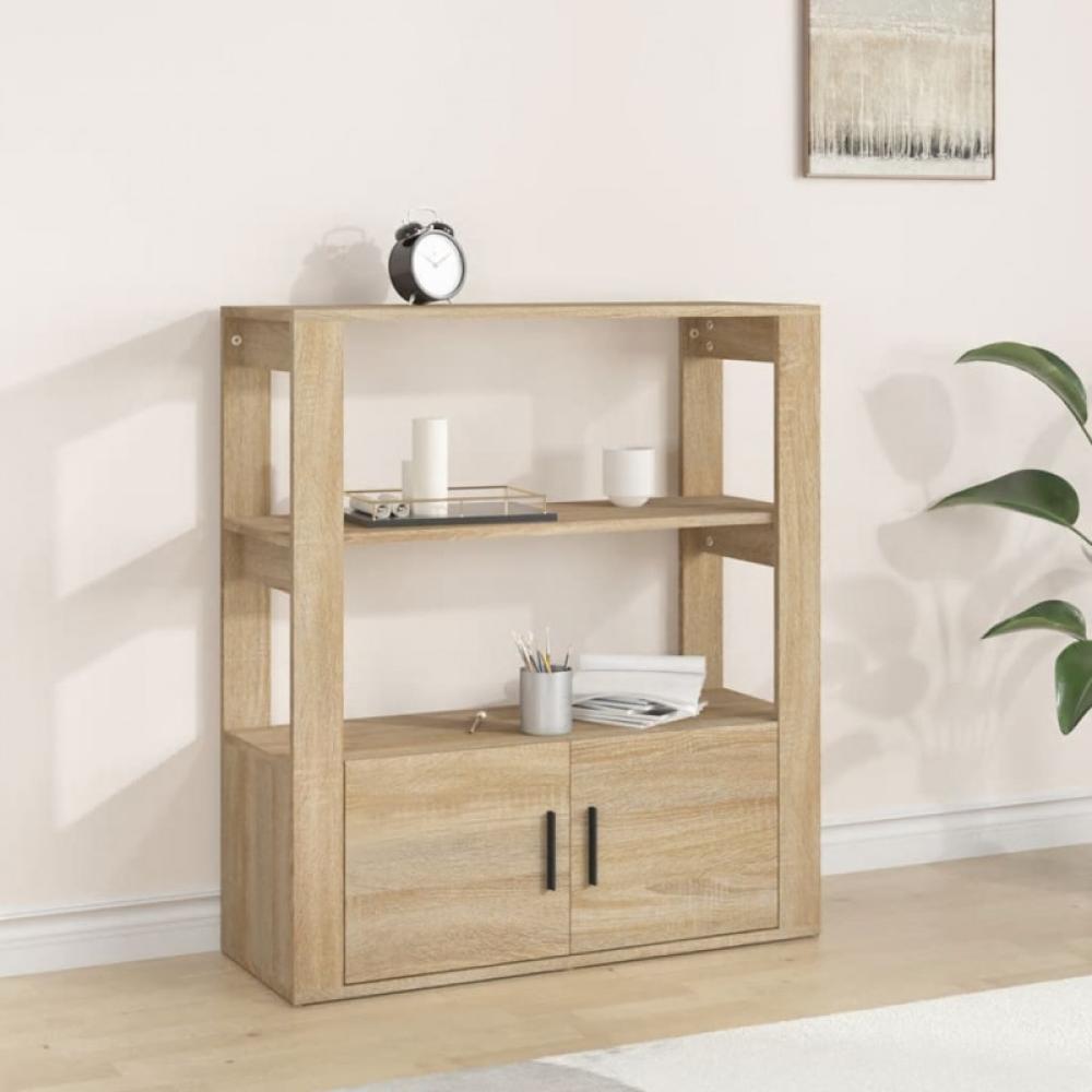 vidaXL Sideboard Sonoma-Eiche 80x30x90 cm Holzwerkstoff Bild 1