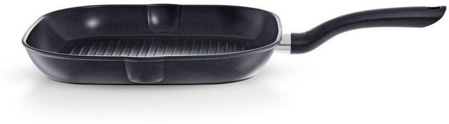 Fissler Cenit Induktion Grillpfanne, eckige Pfanne, Stielpfanne, Bratpfanne, Aluminium, Schwarz, 28 cm, 045 601 28 100 0 Bild 1