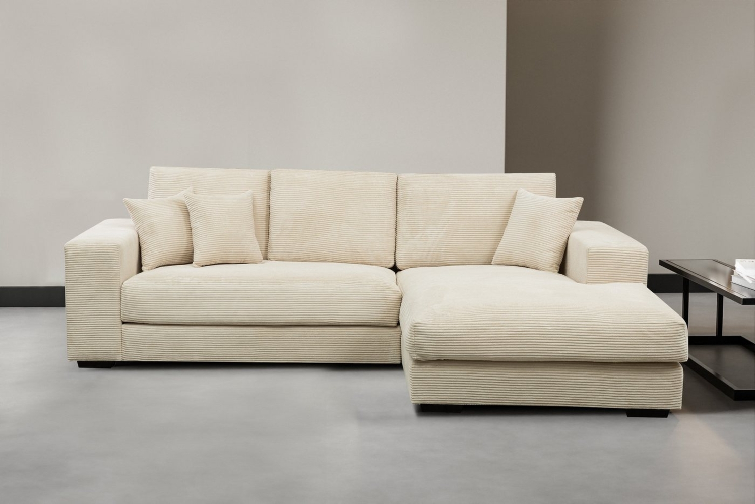 WERK2 Ecksofa Eden modern und zeitlos, geschmackvolles Sofa, Breite 286cm, L-Form, Design Ecksofa in Cord mit besonders weichem Sitzkomfort Bild 1