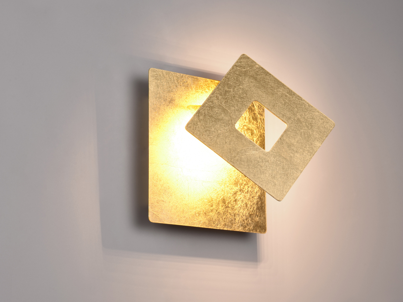 Trio Leuchten LED Wandleuchte Leano 6W, warmweiß goldfarbig Metall Bild 1