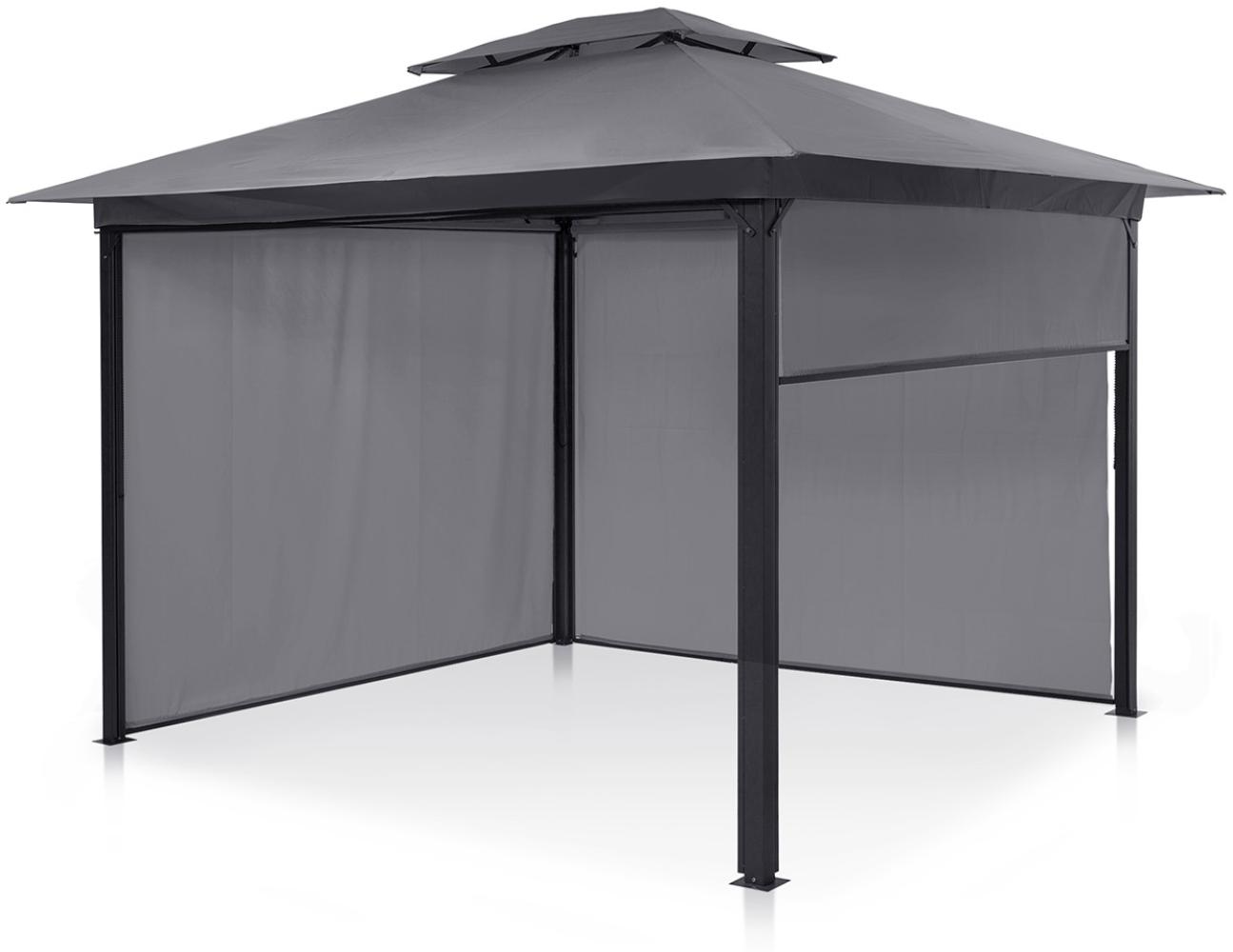 Grandezza Cortina Gartenpavillon 3x3 m 4 Seitenteile Grau Bild 1