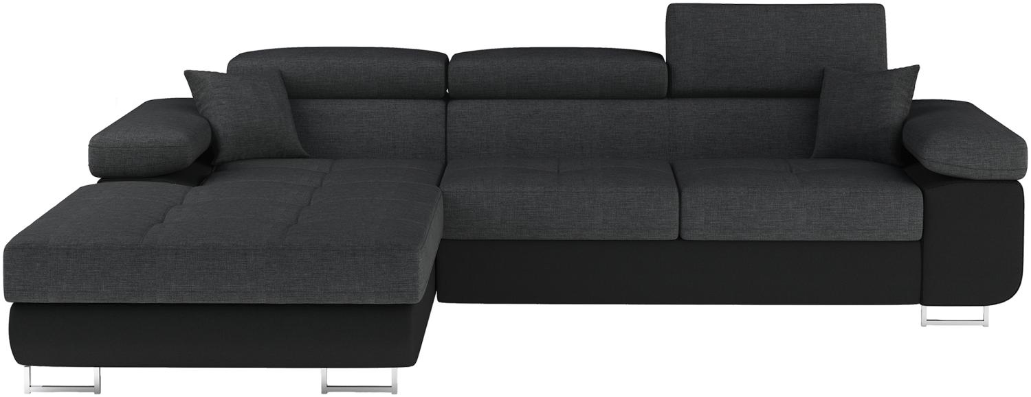 Armando, Ecksofa, Eckcouch, Dunkelgrau Bild 1
