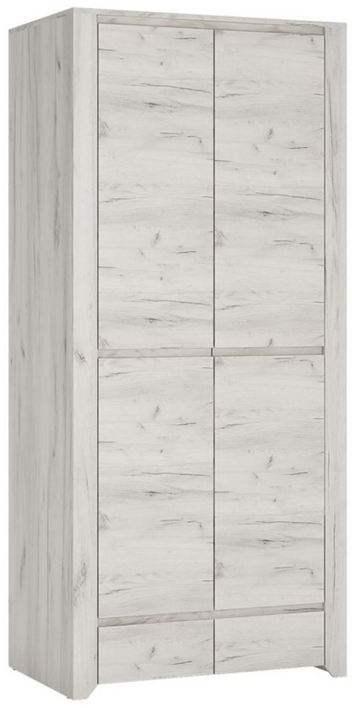 Lomadox Kleiderschrank AMANTEA-129 2-türig, 84cm breit, Craft Eiche weiß Bild 1