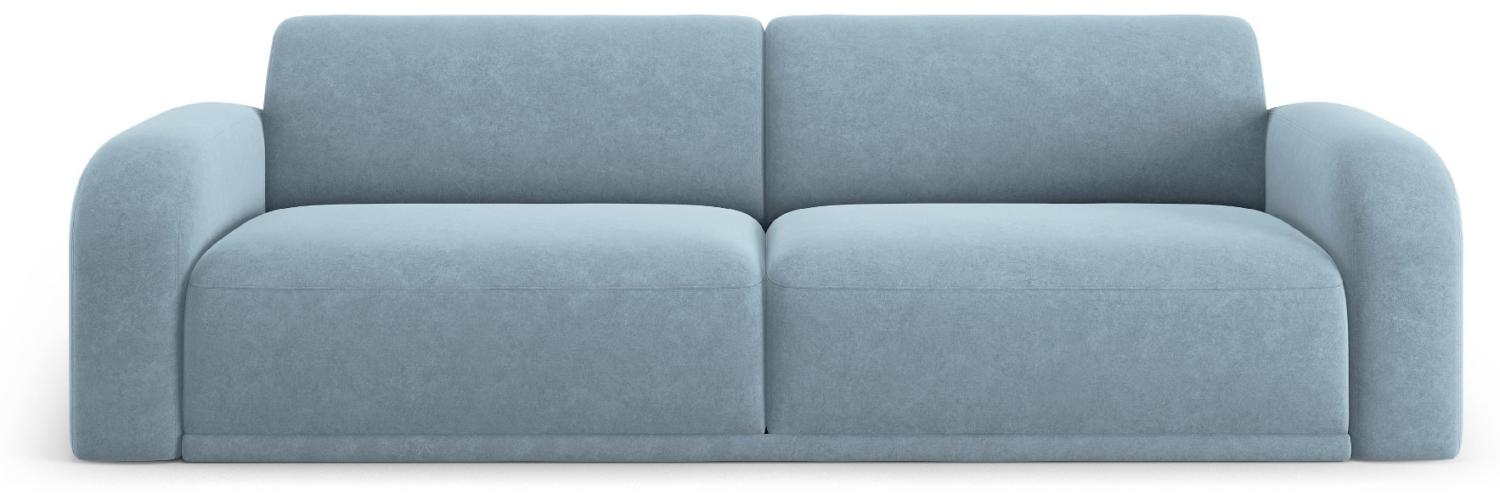 Micadoni Sofa Erin 4-Sitzer Samtstoff Hellblau Bild 1