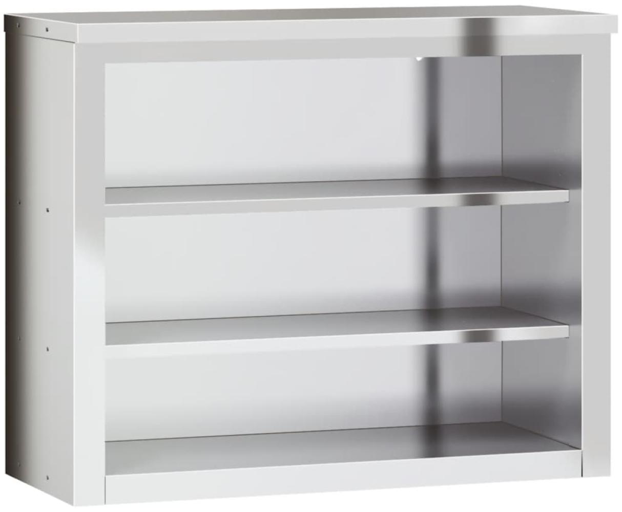 vidaXL Küchen-Wandschrank mit Ablagen Edelstahl 376446 Bild 1