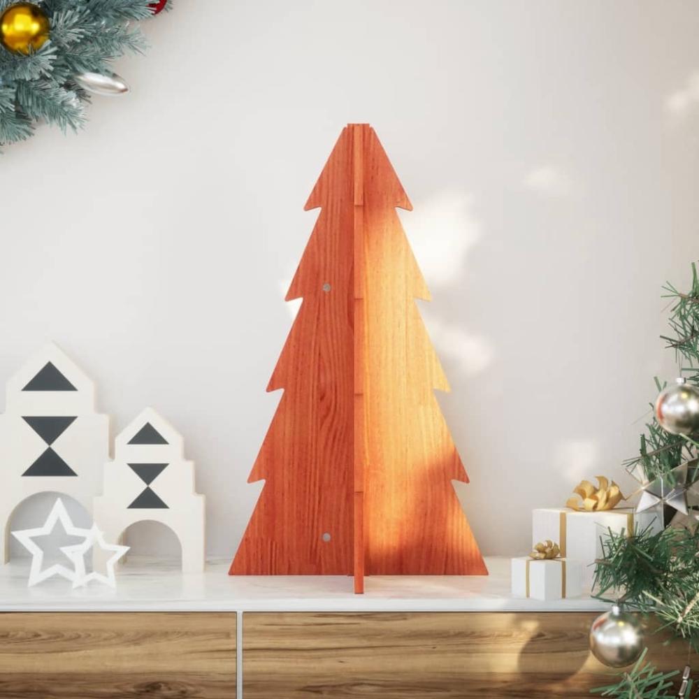 vidaXL Weihnachtsbaum Holz zum Schmücken 69,5 cm Massivholz Kiefer 858179 Bild 1