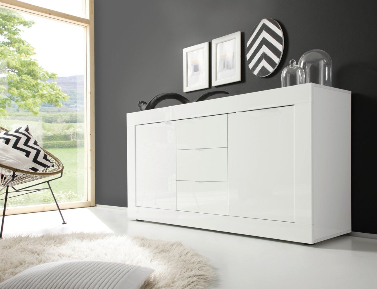 INOSIGN Sideboard Basic, Breite 160 cm, 2 Türen 3 Schubkästen Bild 1