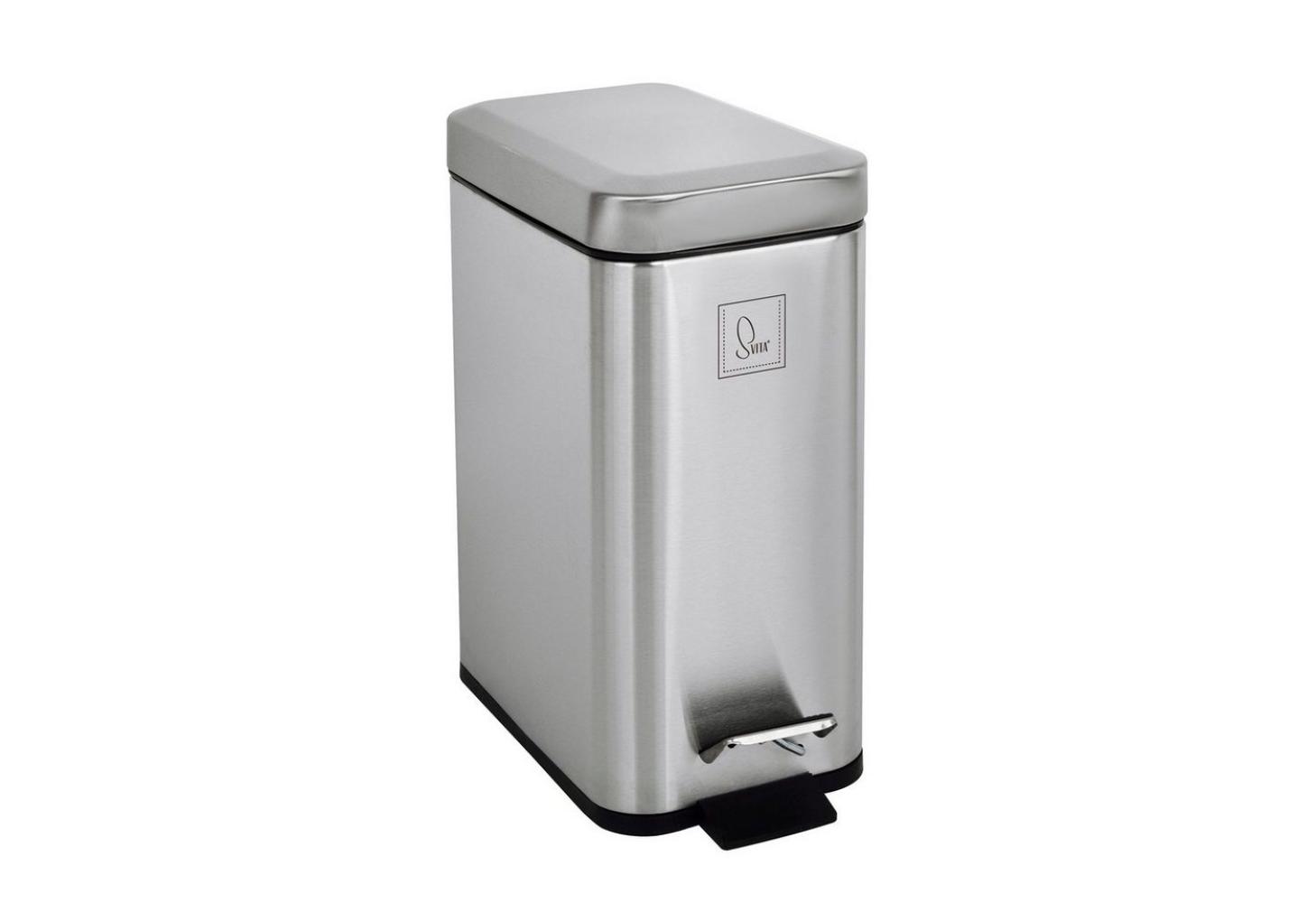 SVITA Mülleimer STM5, Treteimer, Kosmetikeimer, Softclose-Funktion, 5L, Edelstahl, Silber Bild 1