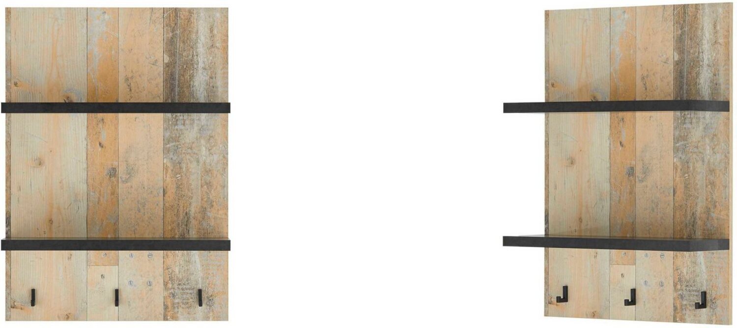 Home affaire Wandregal Sherwood, Breite 60 cm, in modernem Holz Dekor, 28 mm starke Ablageböden Bild 1