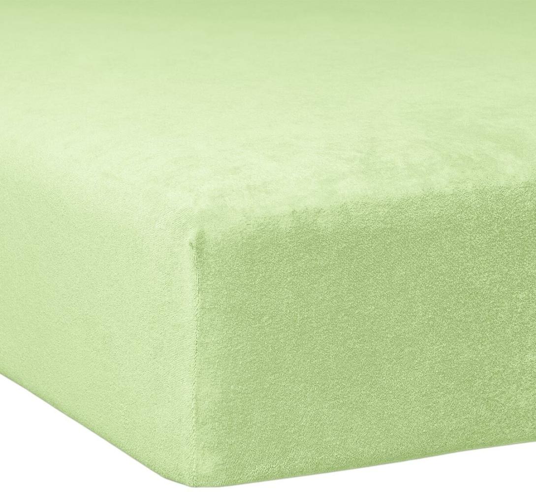 Traumschlaf Flausch Biber Boxspring Matratzen Spannbettlaken|90x190 cm - 100x200 cm| opal Bild 1